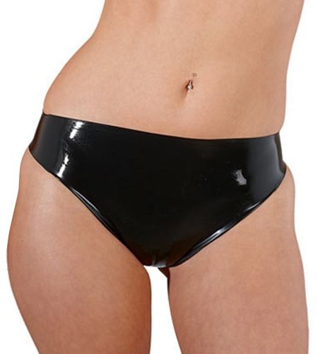 Sharon Sloane Seksowne lateksowe Slip ouvert czarne  l  czarny 02866300000