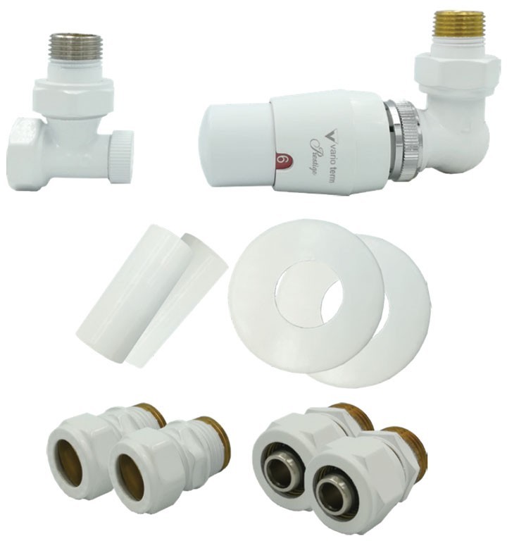 Vario Term Zestaw All in One Master, Kolor: Biały strukturalny, Orientacja zaworu: Prawy, Rodzaj instalacji: Miedziana - CU 15 mm AEMAGSO219CFK/P/CU