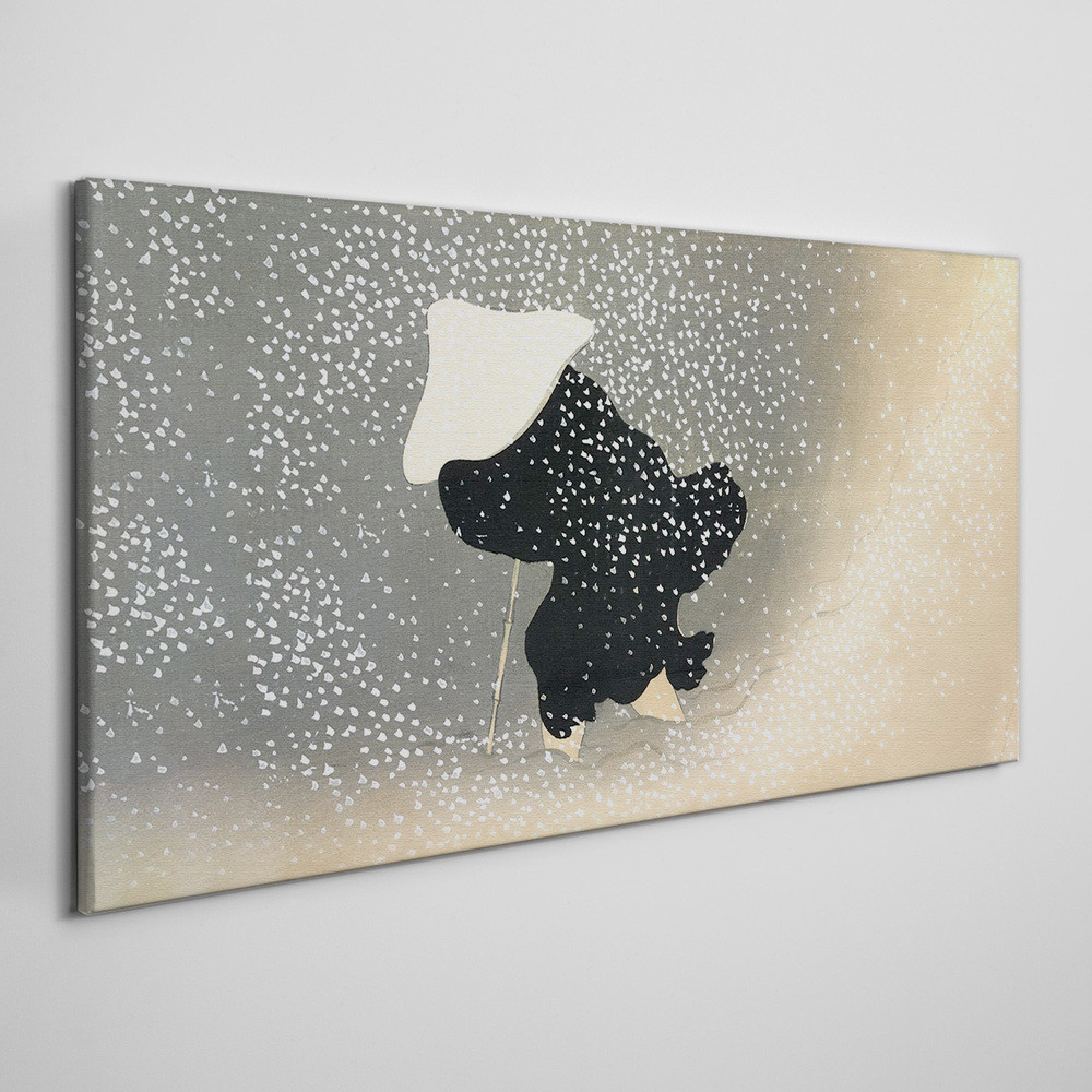 PL Coloray Obraz na Płótnie Abstrakcja Człowiek Śnieg 100x50cm