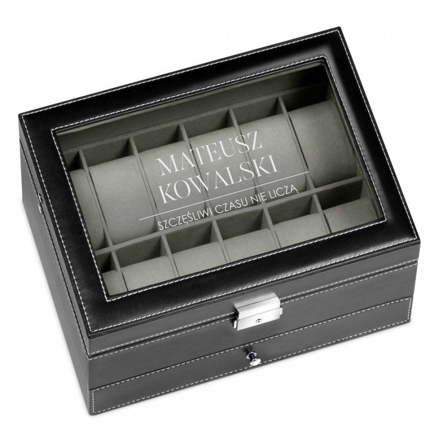 Murrano Szkatułka na Zegarki i Biżuterię GRAWER Drugie Imię SZKT-ZG-BIZ-005
