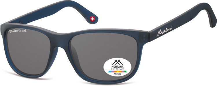 Montana Okulary nerdy wayfarer MP48E polaryzacyjne ciemnoniebieskie MP48E