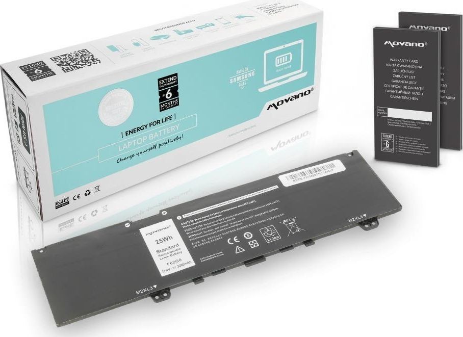 Movano Bateria Bateria do notebooka Dell Inspiron 13 7373 7386 11.4V 2200 mAh BT/DE-7373