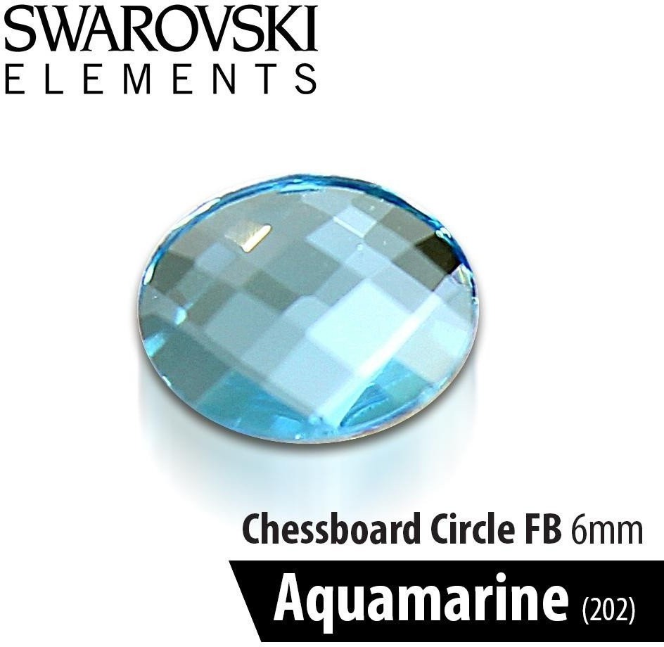Vanity Swarovski Szachownica - Aquamarine 6mm 1szt.