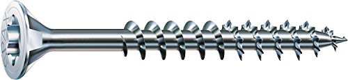 SPAX 0191010350303 wkręt uniwersalny o łbie stożkowym płaskim, T-STAR plus i szpicem 4CUT, wymiary: 3, cynkowany galwanicznie (A2J), niepełny gwint