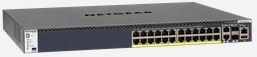 Netgear M4300-28G-PoE+ (1,000W PSU) Stackable Managed Switch with 24x1G PoE+ and 4x10G including 2x10GBASE-T and 2xSFP+ Layer 3 GSM4328PB-100NES