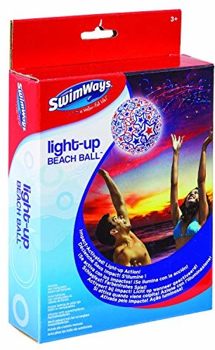 Swim Ways Swimways  6045218  Light Up Beach Ball, podświetlana piłka wodna z gwiazdką, średnica 35,5 cm