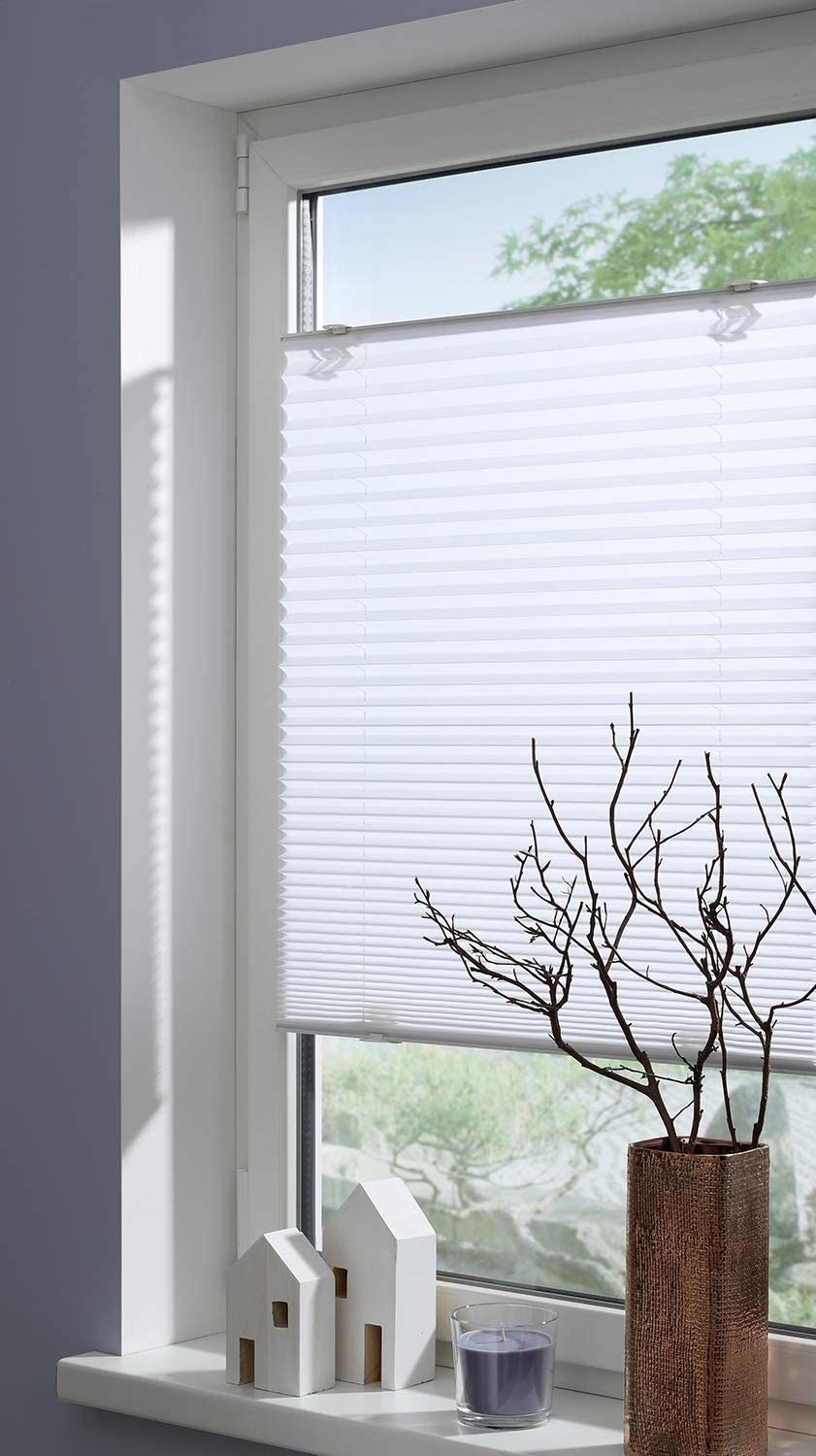 Gardinia plisa 50x130 na przylepce biała B07Q59BZ1R