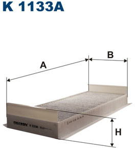 Filtron Filtr, wentylacja przestrzeni pasażerskiej K 1133A K 1133A