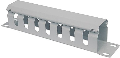 Intellinet 714976 wire management do szafek 1 HE z pokrywą, 25,4 cm (10 cale) Szary 714976