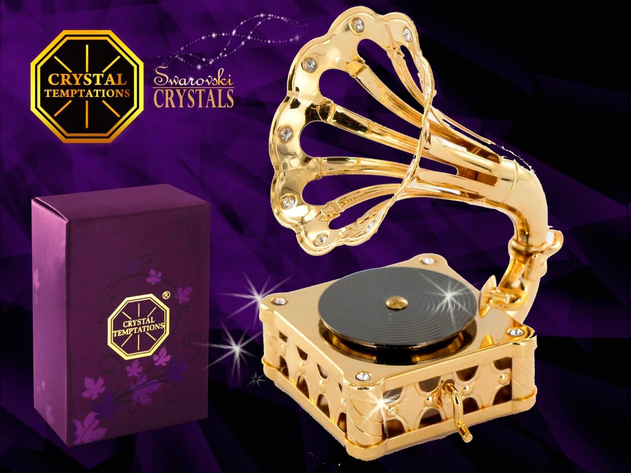 Swarovski Gramofon products with Crystals