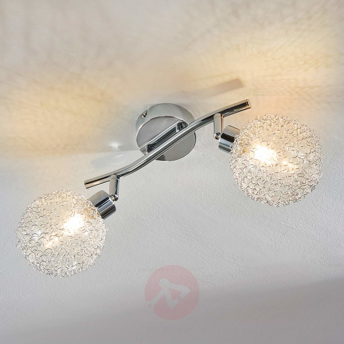 Lampenwelt 2-punktowa lampa sufitowa LED Ticino