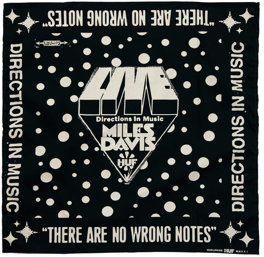HUF szalik HUF MILES DAVIS) IN CONCERT BANDANA Green