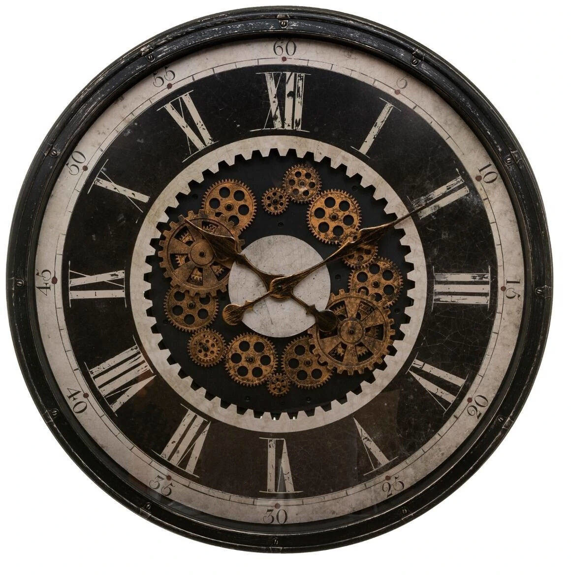 Zegar ścienny duży CHARLEY 76 cm z ozdobnym mechanizmem 173822