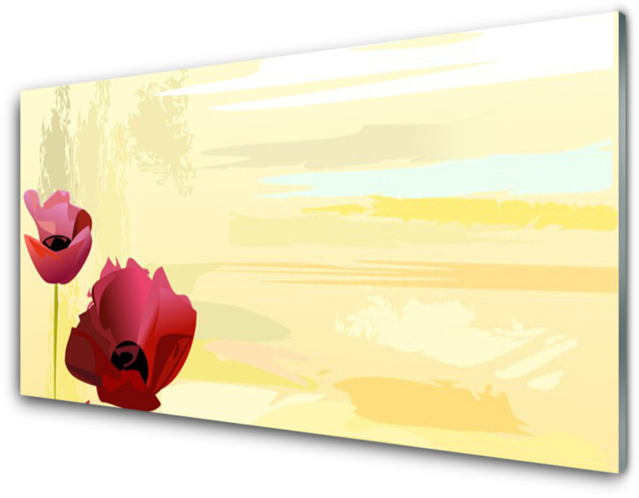 Tulup.pl Panel Kuchenny Kwiaty Roślina 125x50cm