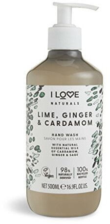 I Love Cosmetics Płyn nawilżającymydło na rękę Natura l s Limonką Imbirem i Kardamonem Hand Wash) 500 ml