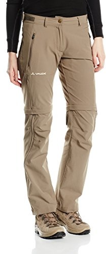 Vaude Farley Stretch Zip Off T-Zip Damesbroek, coconut, kort, maat 42 401445094420