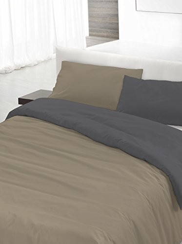 Italian Bed Linen zestaw pościeli do łóżek dwuosobowych, 250 x 200 cm, 250 x 200 cm NC138_Tortora/Fumo-2 Piaz 250x200