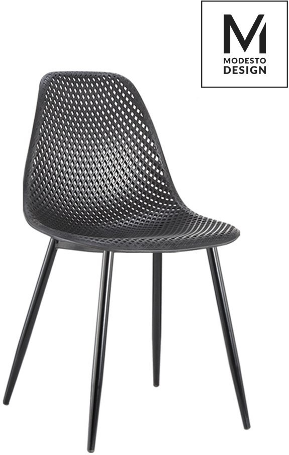 Modesto Design MODESTO krzesło TIVO czarne - polipropylen, metal PM071H.BLACK