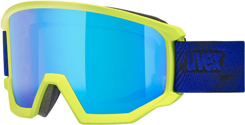 Uvex Athletic CV Gogle, lime mat/colorvision blue fire 2019 Gogle narciarskie