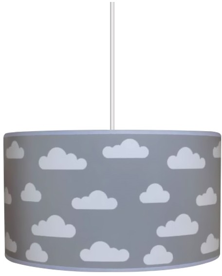 Lampdar Dziecięca lampa wisząca CLOUDS GREY 1xE27/60W/230V