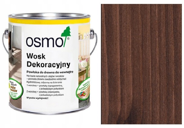 Wosk Olejny Dekoracyjny Osmo do drewna 125ml heban