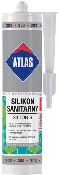 Atlas Silikon 203 stalowy 280 ml W-SI001-B0203-AT1A