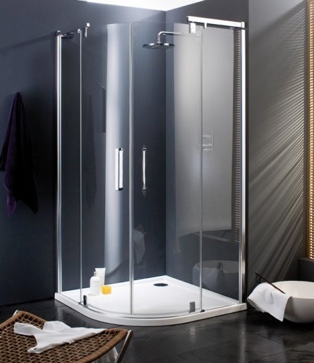 Huppe Refresh Pure 100x90x194x50 chrom eloxal Szkło Sand Plus Anti-Plaque 9P1209.092.316 9P1209092316
