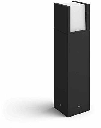 Philips Hue White Fuzo lampa ścienna LED (kwadratowa góra/dół), do użytku na zewnątrz, możliwość przyciemniania, ciepłe białe światło, sterowana za pomocą aplikacji, kompatybilna z Amazon Alexa (Echo,