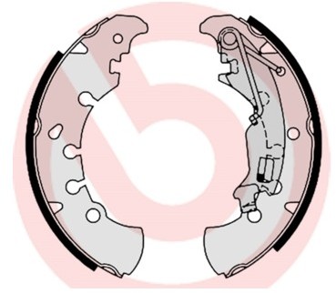 BREMBO Zestaw szczęk hamulcowych S 23 555