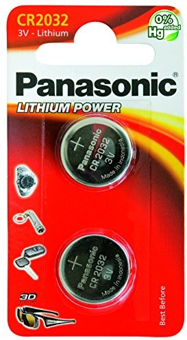 Panasonic CR2032 battery (2 Pack)  Lithium Coin Cell, 3 V, 2032
