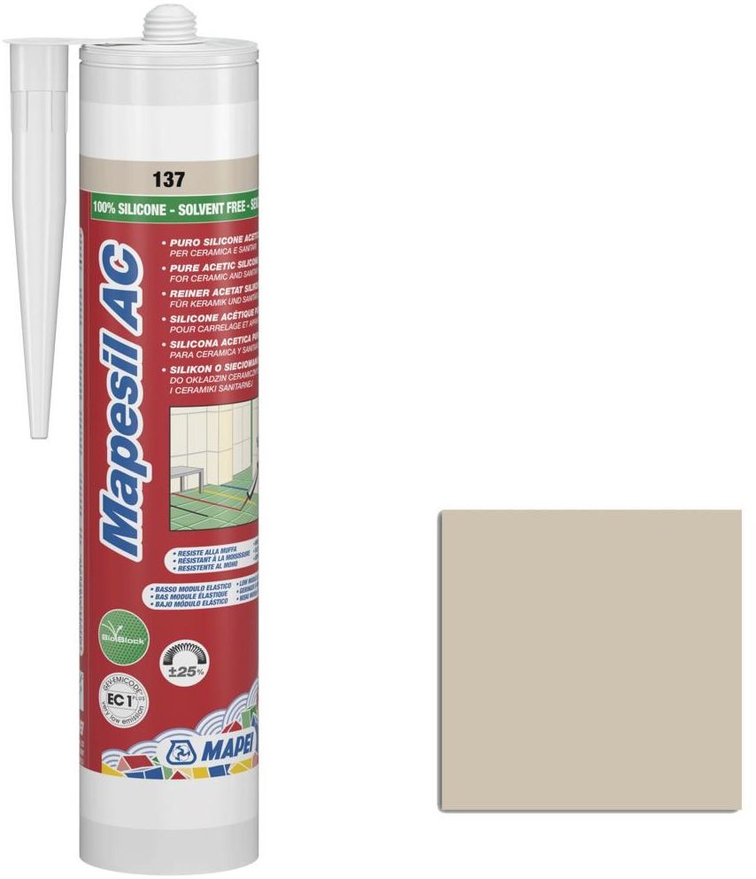 Mapei Silikon sanitarny 137 Jasny beż 310 ml