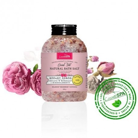 CosmoSPA SÓL Z MORZA MARTWEGO RÓŻANA Z PŁATKAMI RÓŻ 600 G, OBŁĘDNY ZAPACH