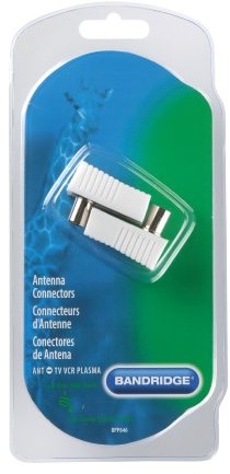 Bandridge BPP646 1 X COAX f, 1 X COAX M biały  drut złącze (białe) BPP646