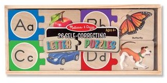 Melissa&Doug Drewniane Puzzle alfabet nauka angielskiego 12541