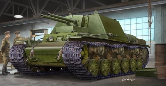 Trumpeter Sowiecki czołg ciężki KV-7 (Obiekt 227) 09504