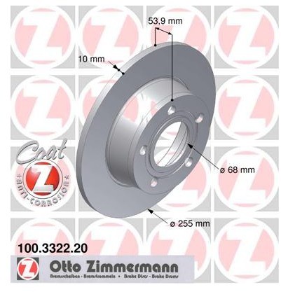 Zimmermann Tarcza hamulcowa 100.3322.20