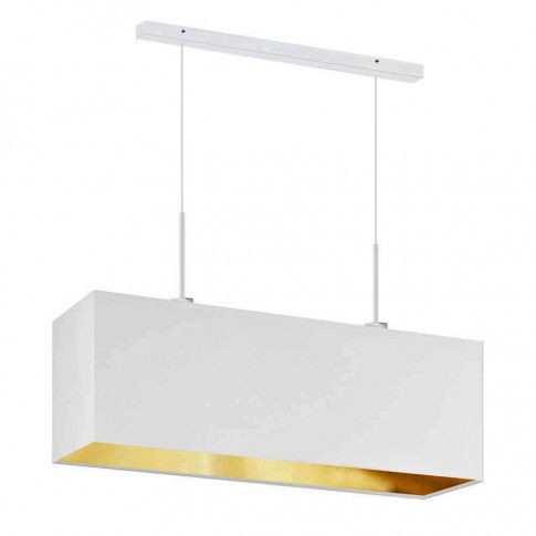Lampa wisząca glamour nad stół na białym stelażu - H5-N48