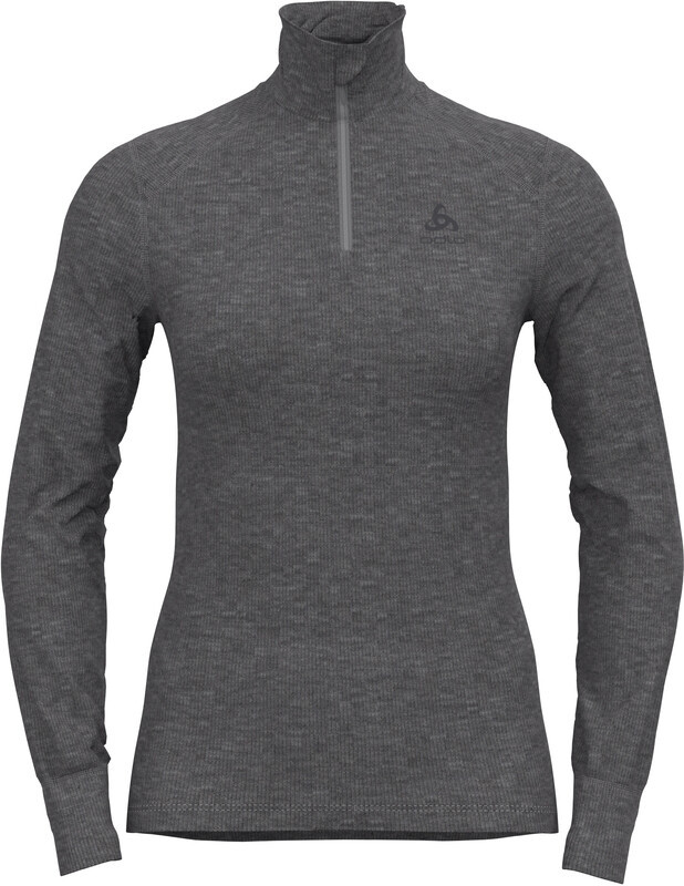 Odlo Active Warm Top Turtle Neck L/S Half-Zip Women, szary M 2021 Koszulki bazowe termiczne i narciarskie