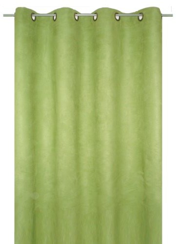 BelAir BEL Air Picadilly 0sg1001  0020 zasłona z oczkami, z tworzywa sztucznego Velour skóra, odporna na brud, 145x270 cm, zielony lipowego 0SG1001-0020