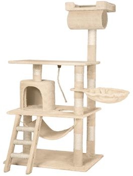 TecTake Drapak dla kota Stokeley 141 cm beżowy 402279