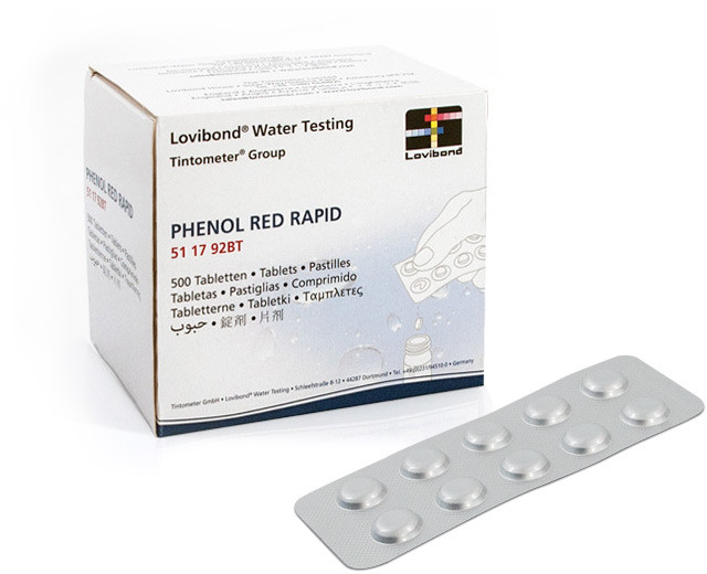 Tabletki do Testera Pomiaru pH wody Phenol Red x10