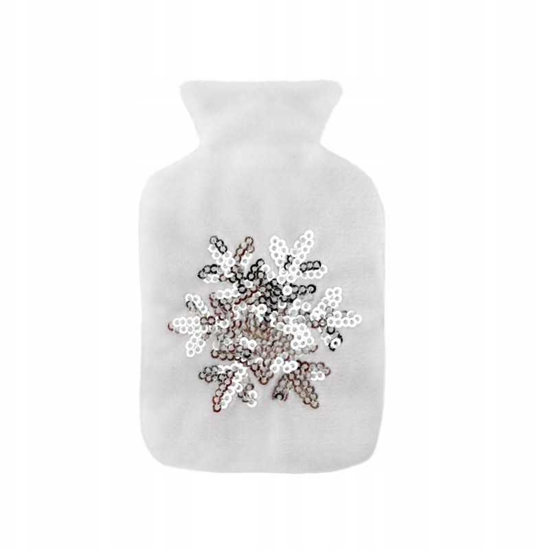 Ogrzewacz do rąk Incood w białym pokrowcu cekiny