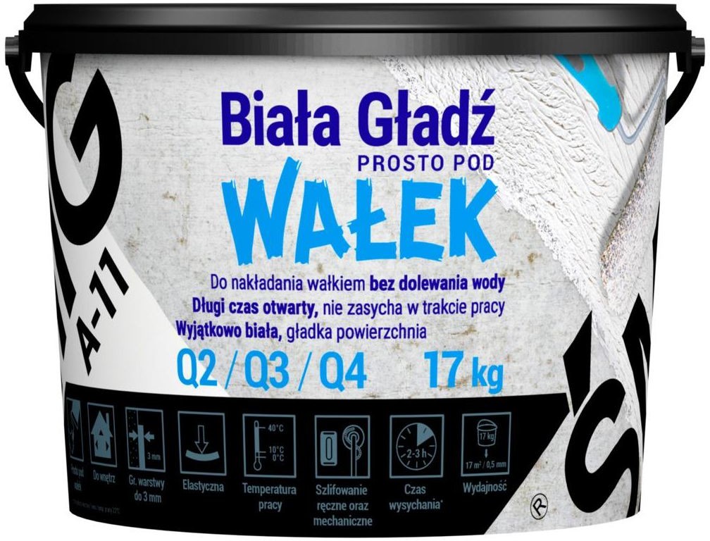Gotowa gładź polimerowa ŚMIG A-11 prosto pod wałek 17 kg