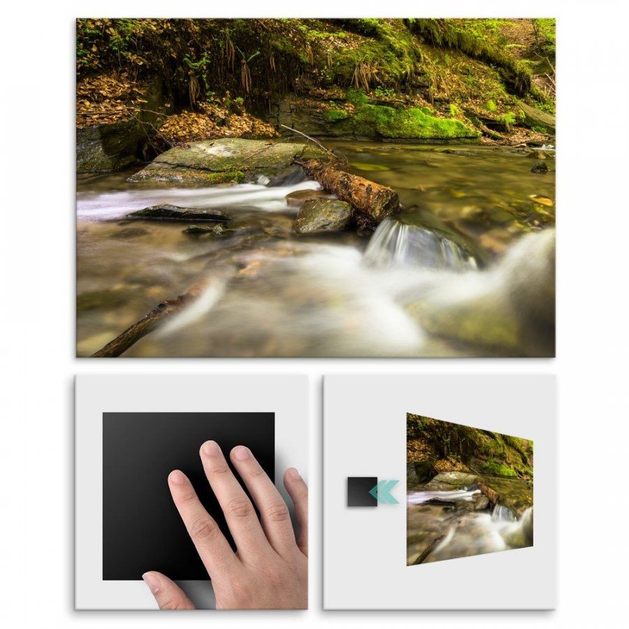 Pix4home Plakat metalowy piękno górskiego strumienia L POS-L-02087