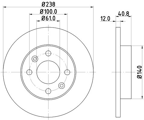 HELLA PAGID Tarcza hamulcowa PAGID 8DD355101-241