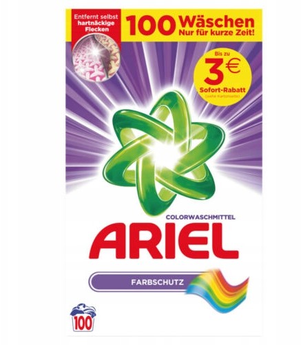 Ariel Vollwaschmittel niemiecki 100 Prań 6,5 Kg