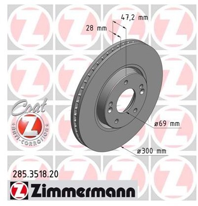 Zimmermann Tarcza hamulcowa 285.3518.20