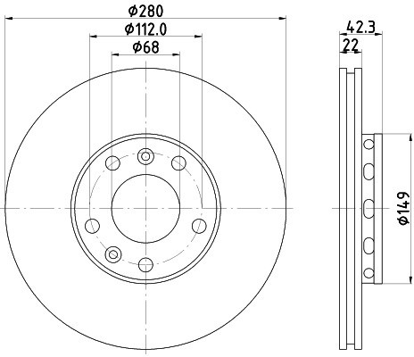 HELLA PAGID Tarcza hamulcowa PAGID 8DD355113-321