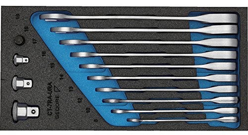 GEDORE Gedore klucz płaski komplet z pierścieniem, w 1/3 CT moduł, 1500 CT1 zapadkowa  7 RA 1500 CT1-7 RA