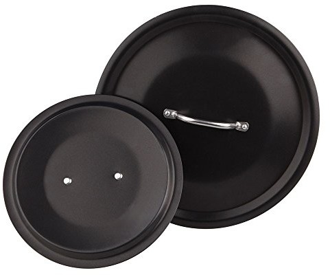 Pentole Agnelli pentole agnelli ALB lakier pokrywa wykonana z aluminium, z wypustką ze stal nierdzewna, czarna, czarny, 20 cm ALSA129SS20